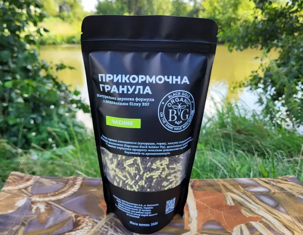 Прикормочна гранула 2 мм ЧАСНИК 350 г Black Gold Organic