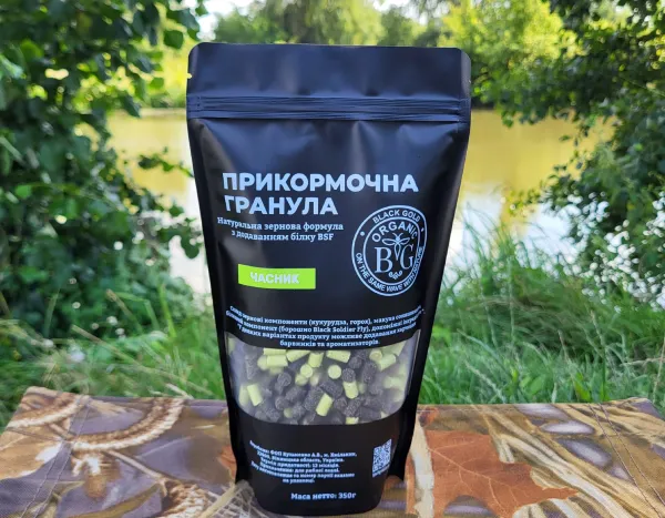Прикормочна гранула 6 мм ЧАСНИК 350 г Black Gold Organic