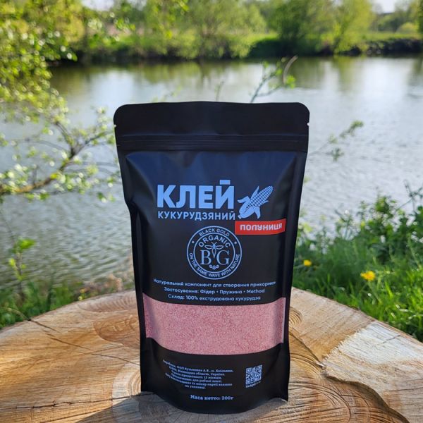 Риболовний клей кукурудзяний «ПОЛУНИЦЯ», 200 г, Black Gold Organic