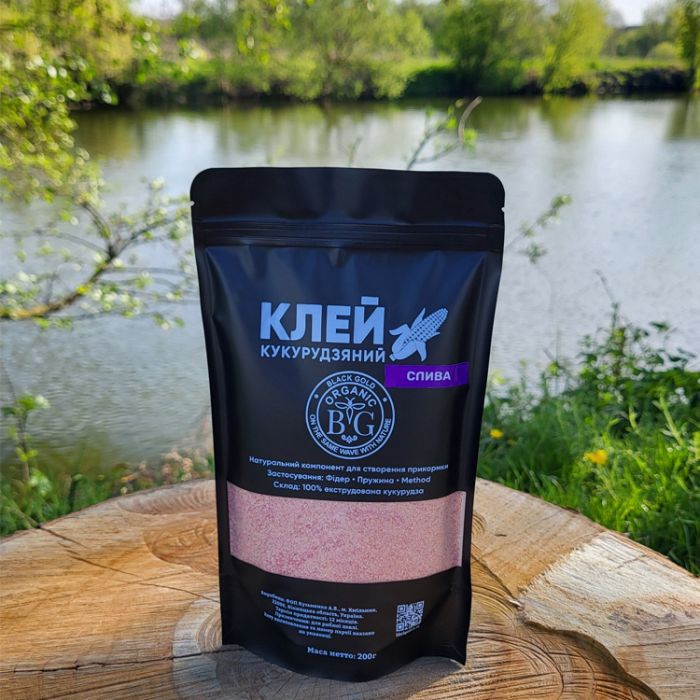 Риболовний клей кукурудзяний «СЛИВА», 200 г, Black Gold Organic