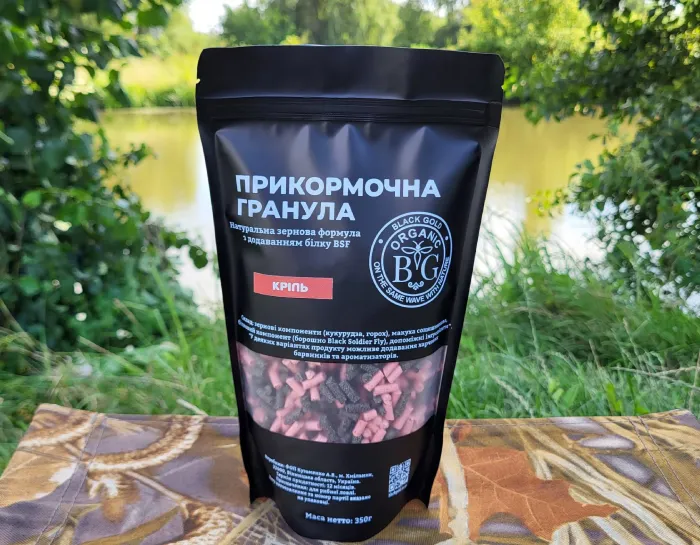 Прикормочна гранула 4 мм КРІЛЬ 350 г Black Gold Organic