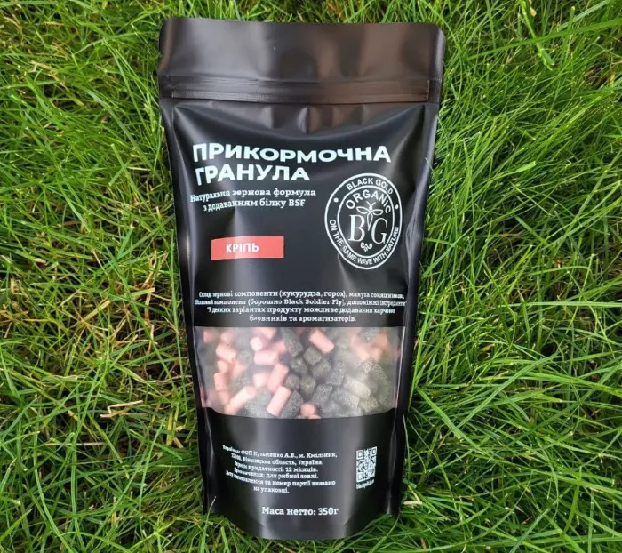 Прикормочна гранула 6 мм КРІЛЬ 350 г Black Gold Organic