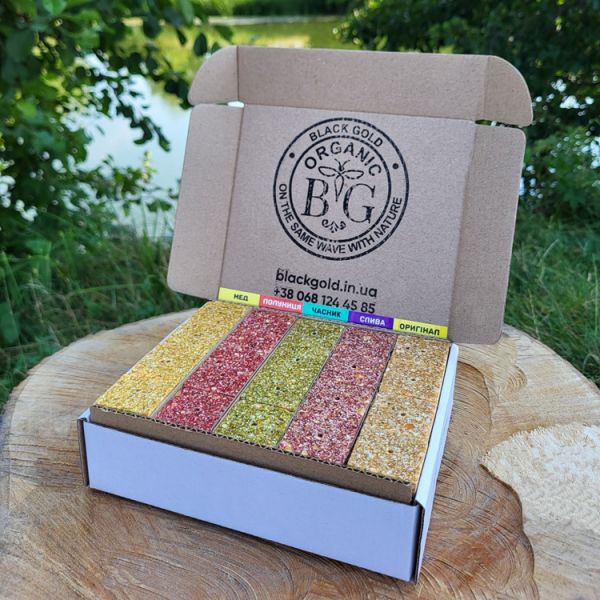 Вікенд бокс «ГОРОХОВО-СОНЯШНИКОВИЙ», 40 кубиків, Black Gold Organic